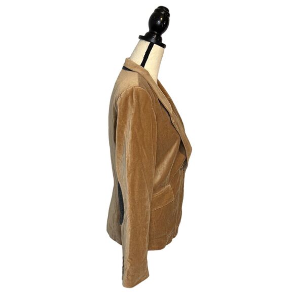 Cremieux Women's Brown Fuzzy Wool Blend Blazer Single Breasted 2 Button Size 8 - Picture 5 of 7
